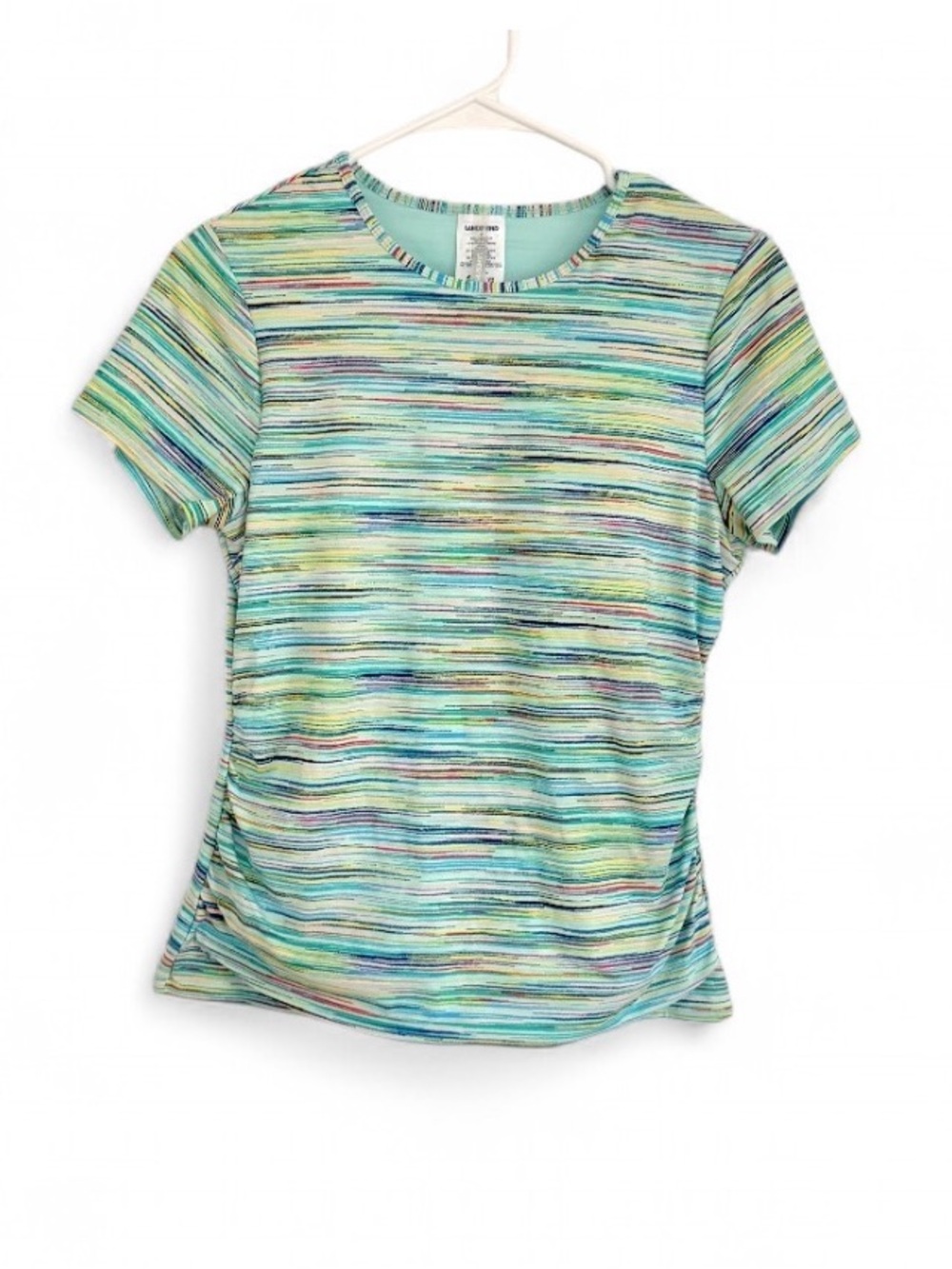 NWT Lands End Women's Short Sleeve Top 6 Colorful UPF Built In Bra Beach Golf